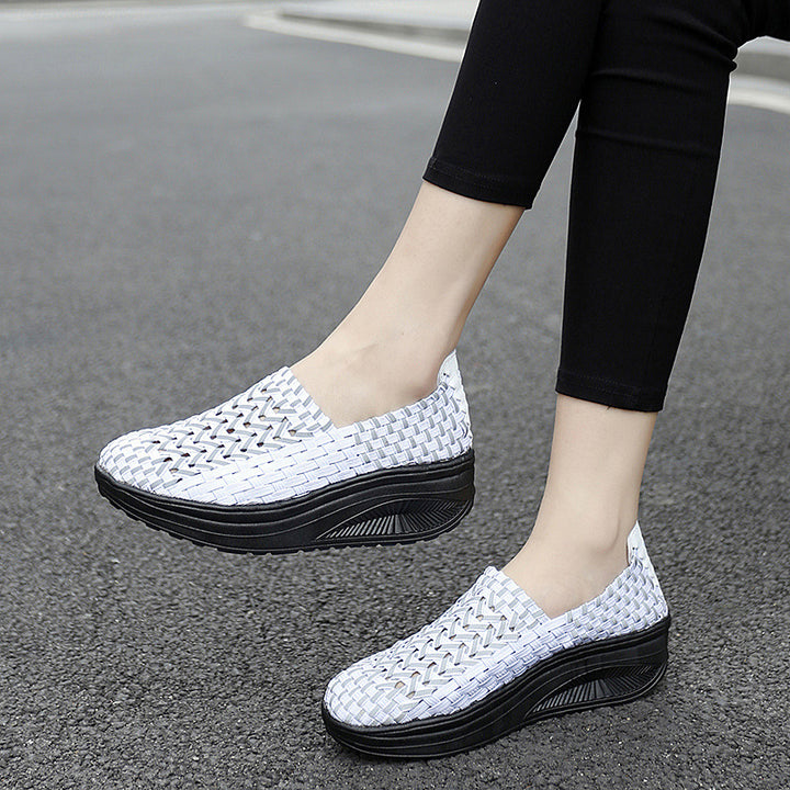 Herrer Åndbare Slip-On Flettet Sneakers Stilla