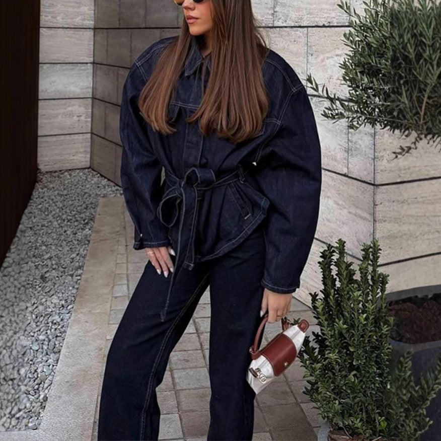 Damer Stilfuld Denim Jakke Stilla