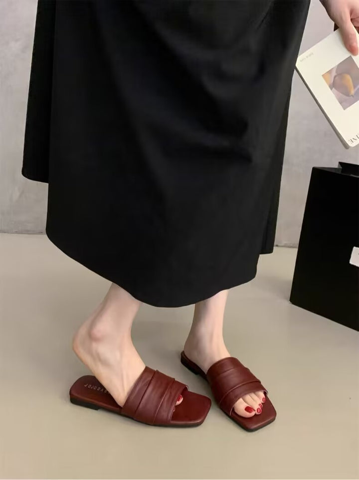 Femme Slide Sandaler med struktureret rem Stilla