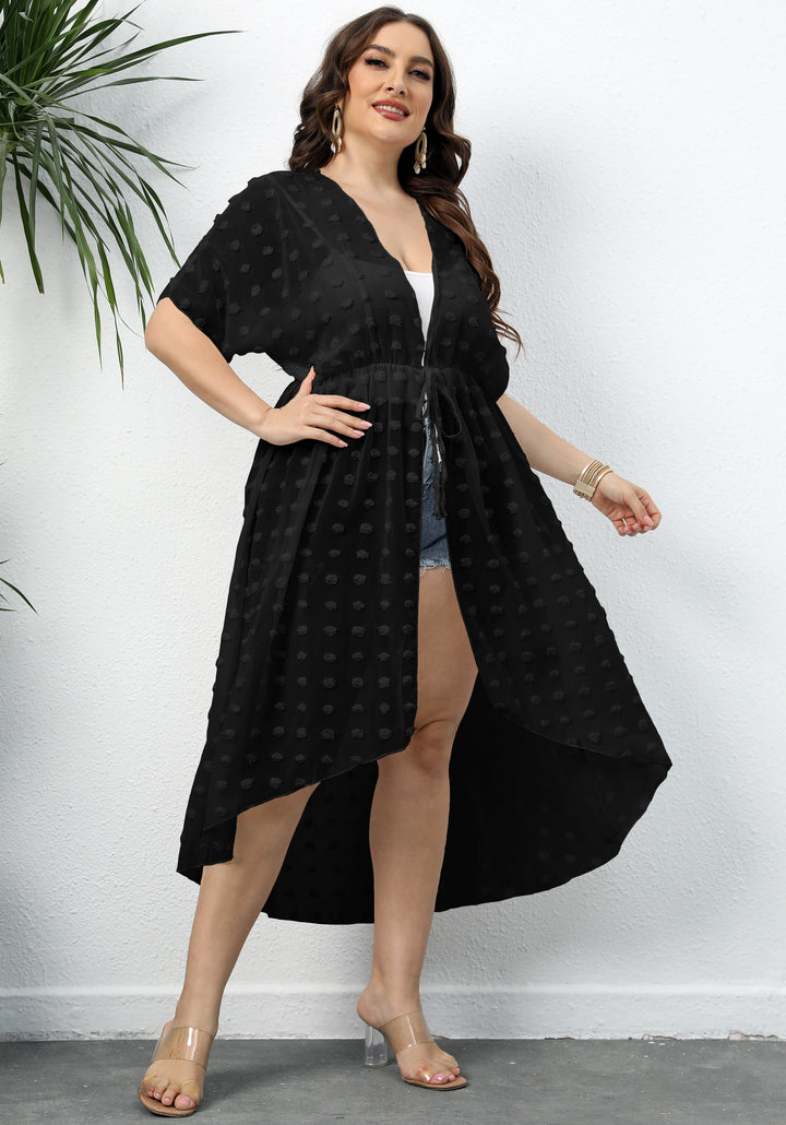 Dame Elegante Transparent Duster Overgang Stilla