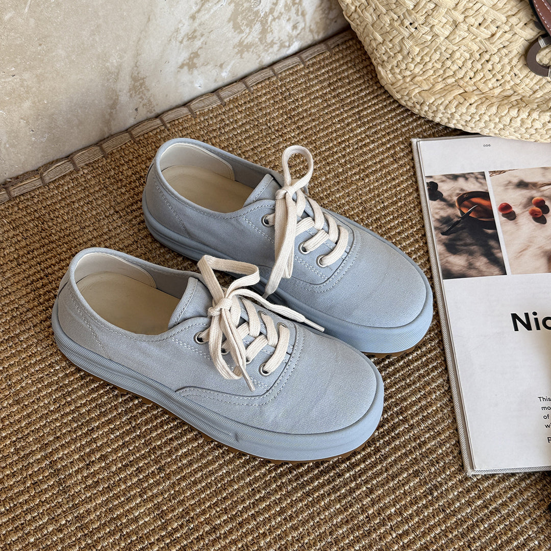 Femme Canvas Snøresneakers med polstret fodseng Stilla