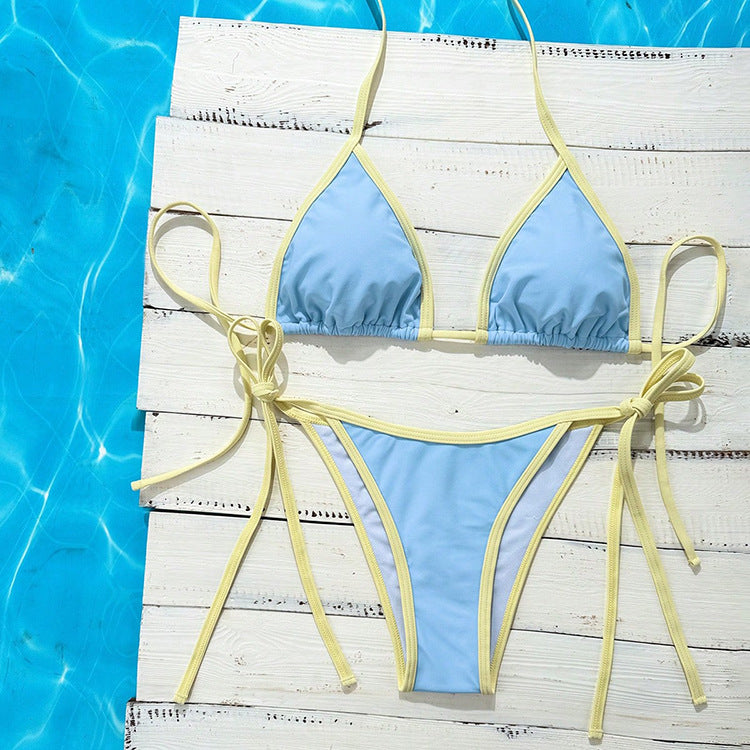 Damer Triangel-Bikini-Sæt med legende bindesystem Skovae