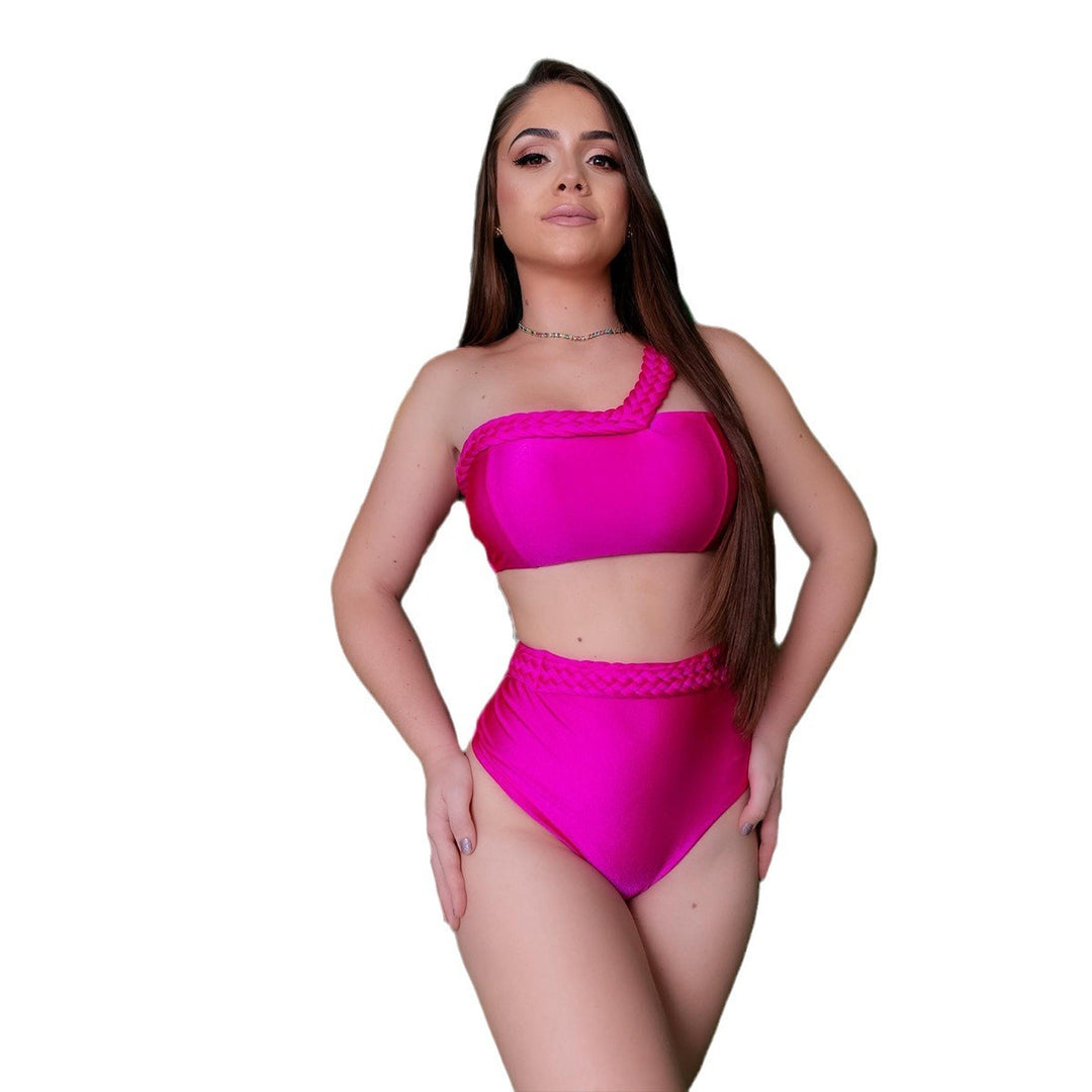 Dame bikini-sæt med innovativt bånddesign og højt skåret underdel Stilla