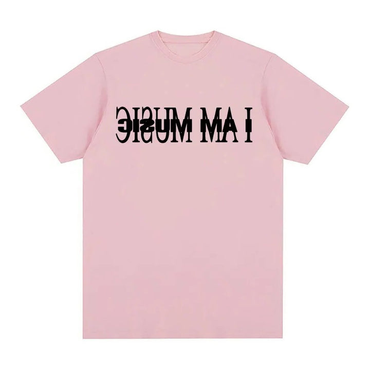 Dame T-Shirt med moderne typografi-tryk Skovae