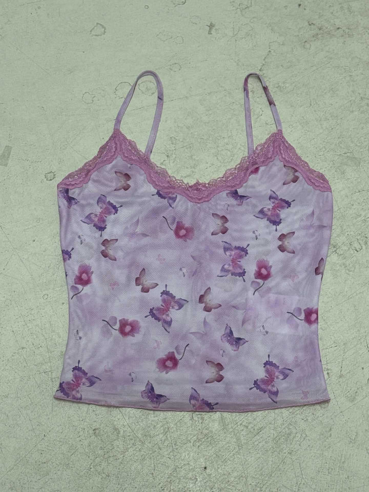 Dame blondertop med blomstret design Skovae
