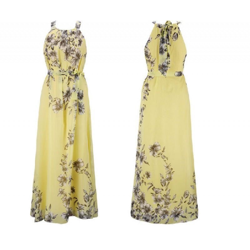 Kvinders maxi kjole med blomstermønster og off-the-shoulder halsudskæring Stilla
