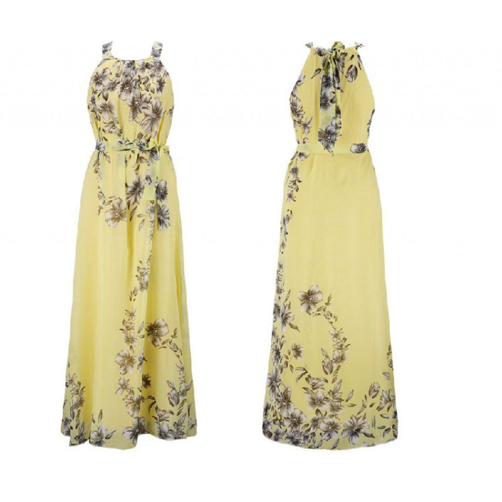 Kvinders maxi kjole med blomstermønster og off-the-shoulder halsudskæring Stilla