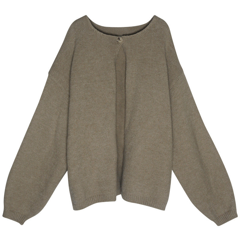 Femme Knapstol Løs Strik Cardigan Stilla