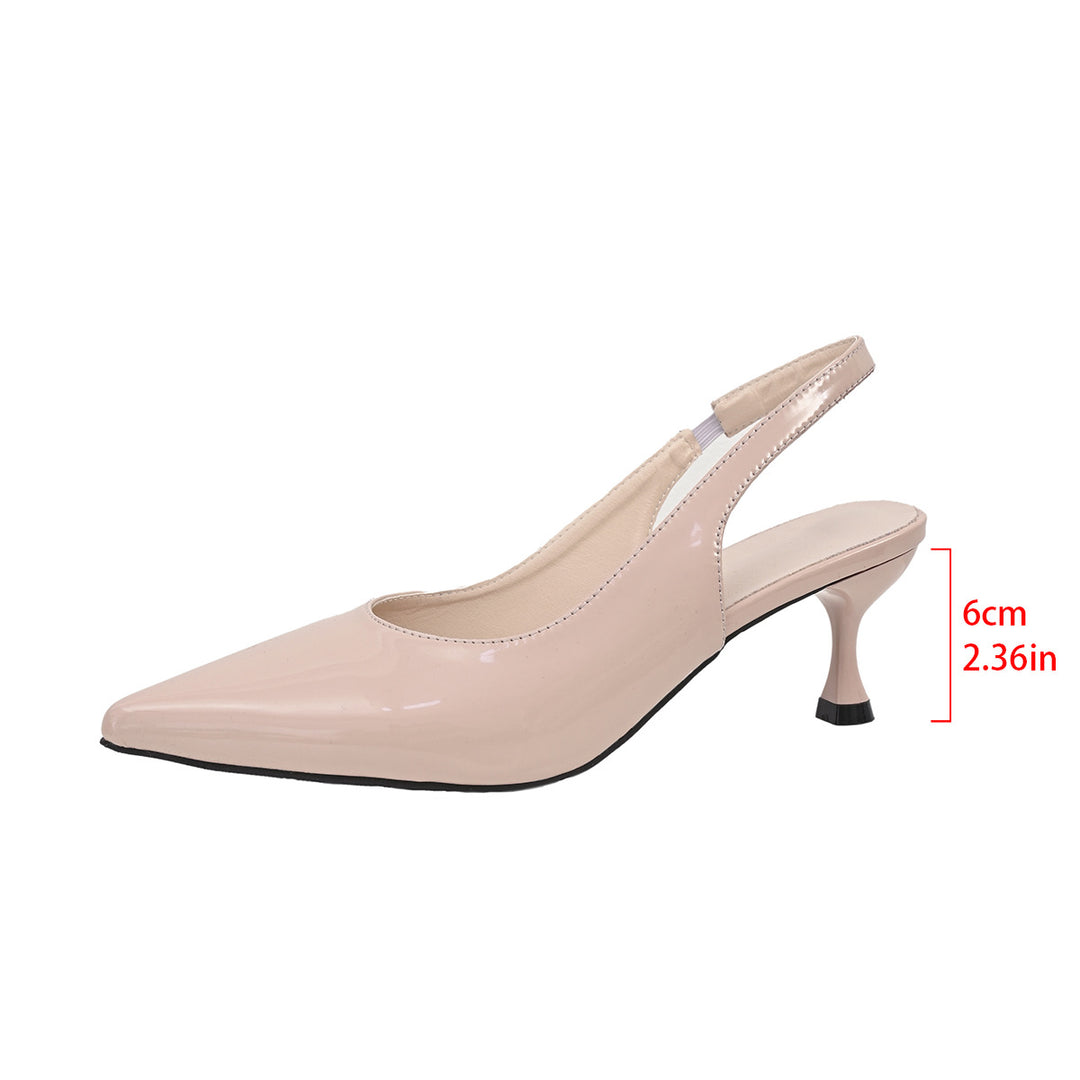 Dame Slingback Pumps med spidst design og elegant blokhælhæl Stilla
