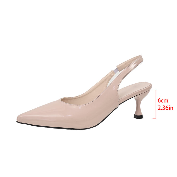 Dame Slingback Pumps med spidst design og elegant blokhælhæl Stilla