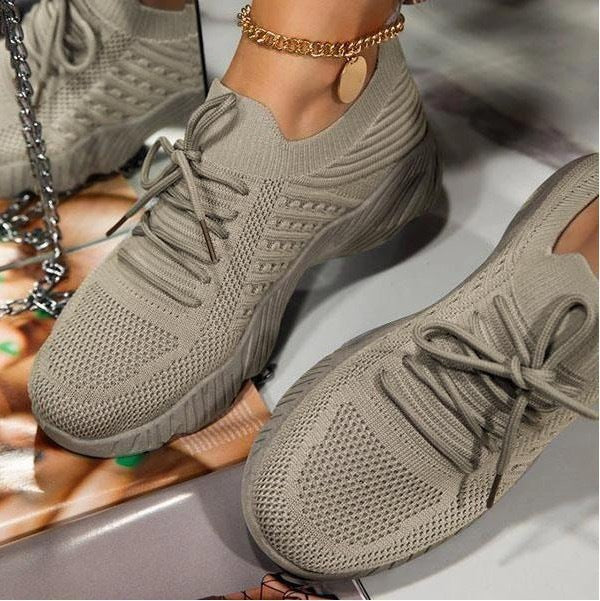 Dame løbe- og sports sneakers med åndbart strik-overmateriale Stilla