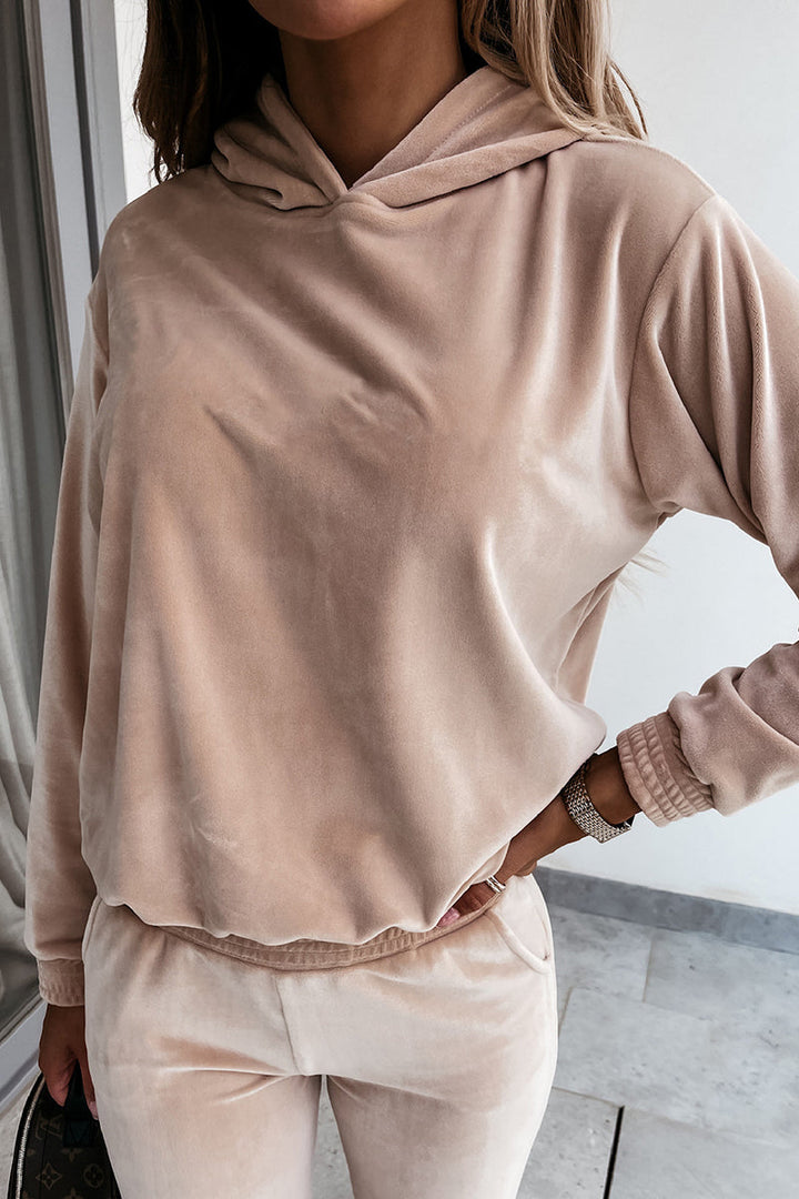 Stilla | Velvet Cozy Hættepullover Jogger Bukser