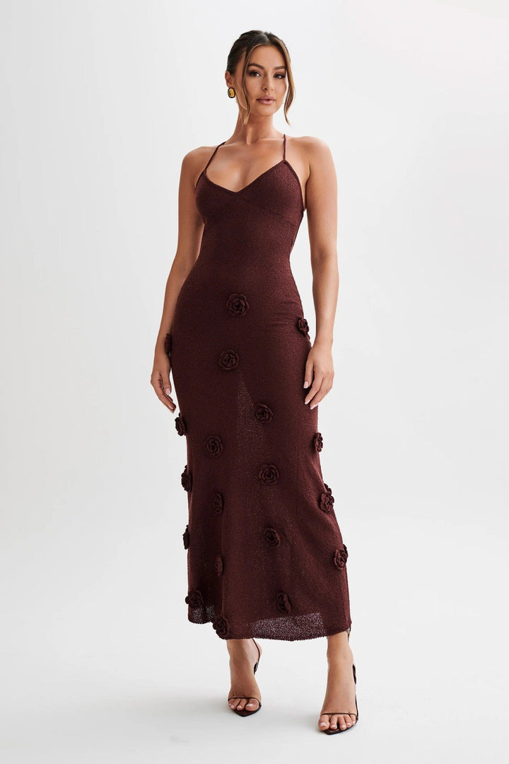 Stilla | Forførende Rygfri Bind-Up Bodycon Maxi Nederdel