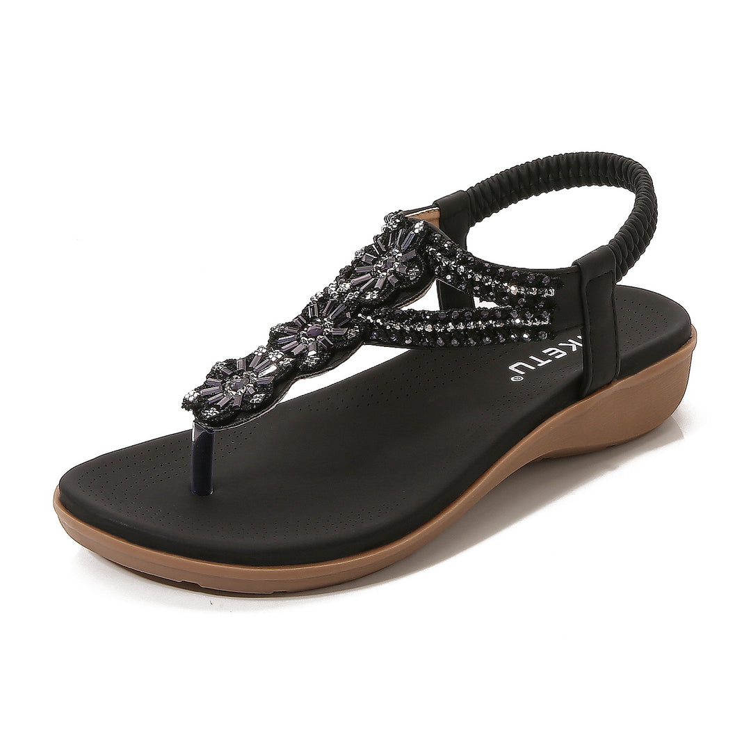 Dame sandaler med diskret glamour og behagelig sål Stilla