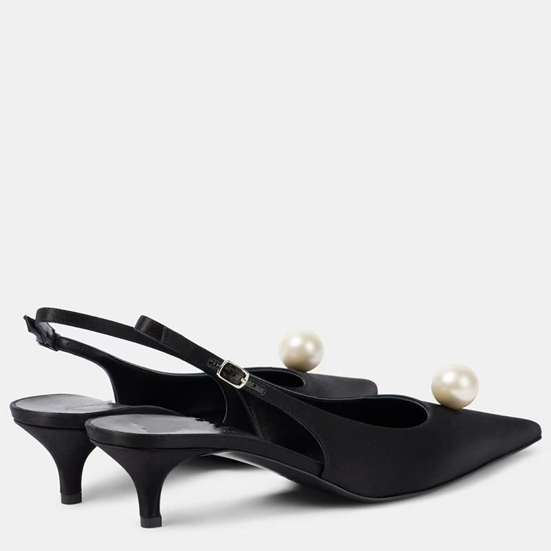 Femme Elegante Slingback Hæle med Perlemorsdetaljer Stilla