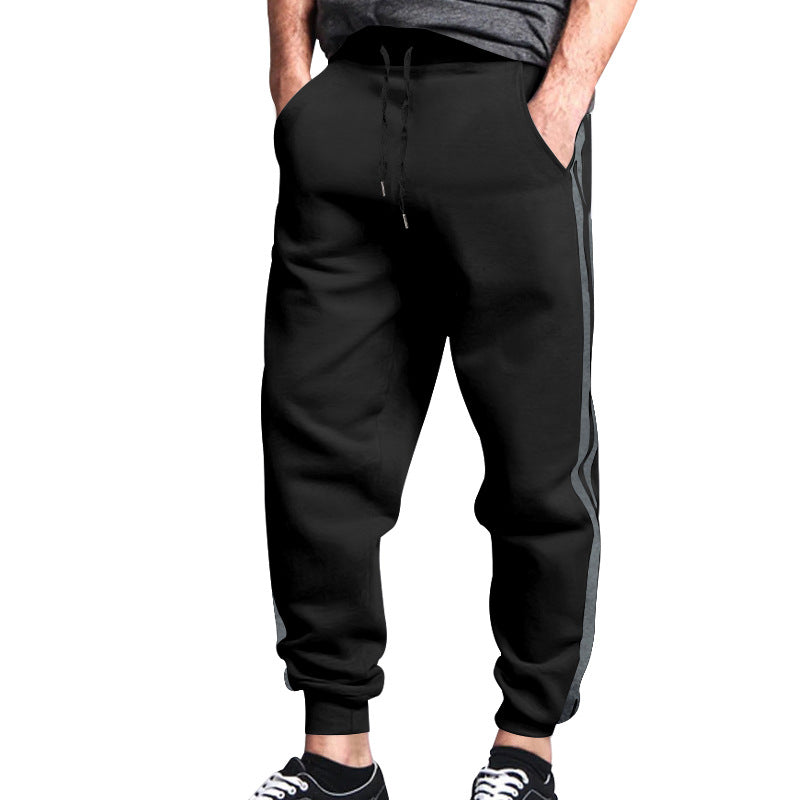 Herre joggingbukser med kontrasterende striber og elastisk talje Stilla