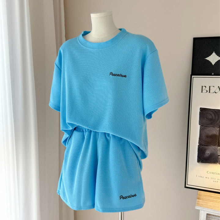 Femme Relaxed Waffle Knit Lounge Set Stilla