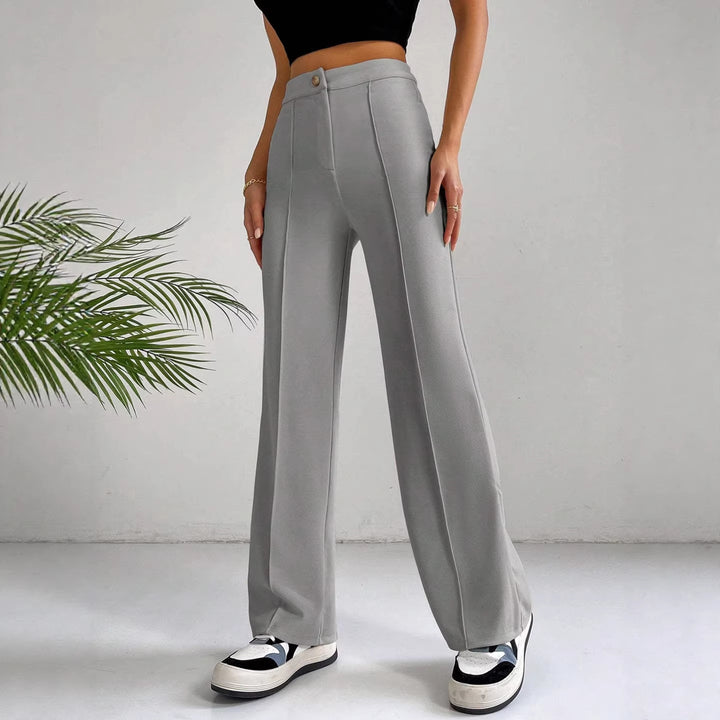 Dame Elegant High-Waist Buks med sidelommer og smalt snit Skovae
