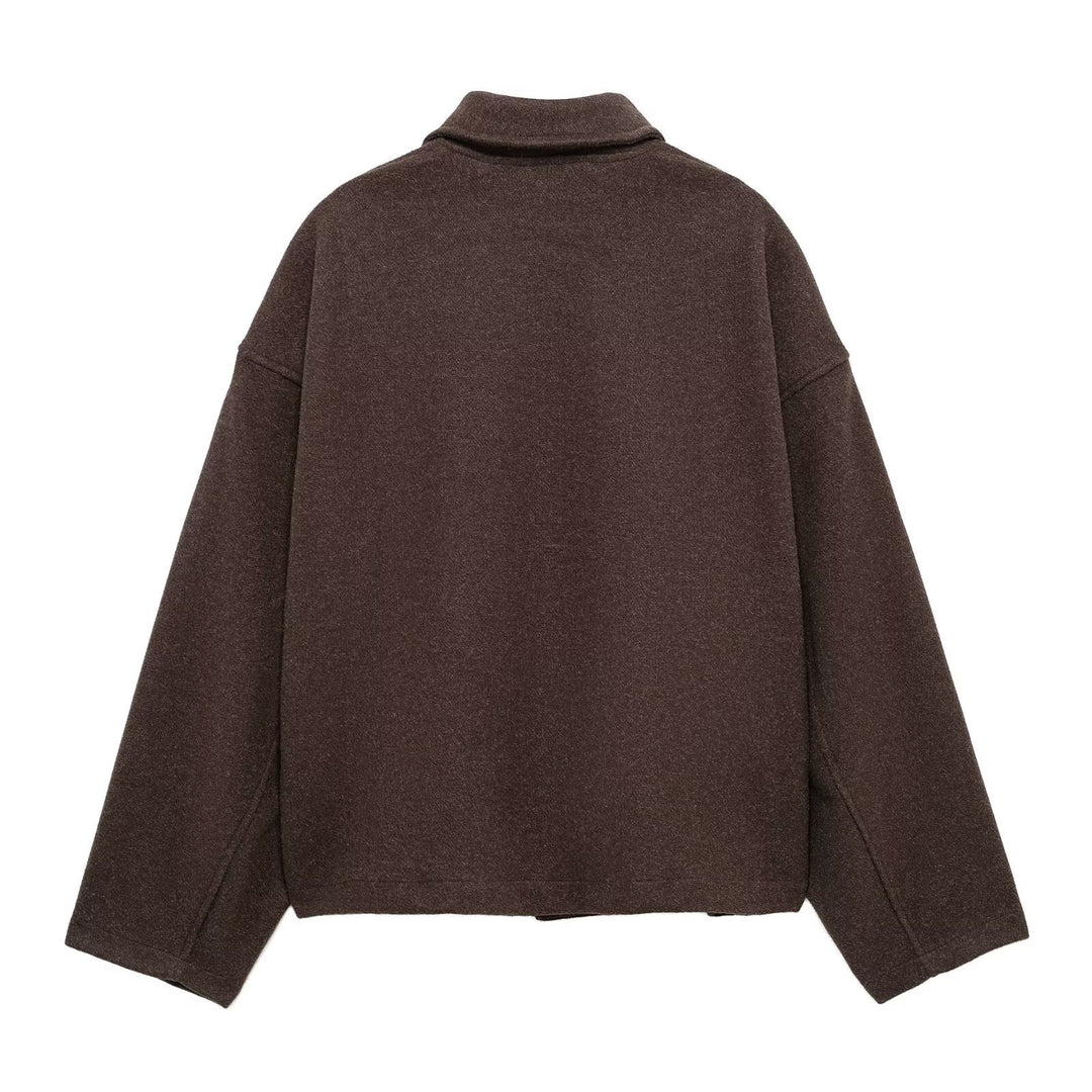 Femme Casual Oversized Zip-Up Jakke Stilla