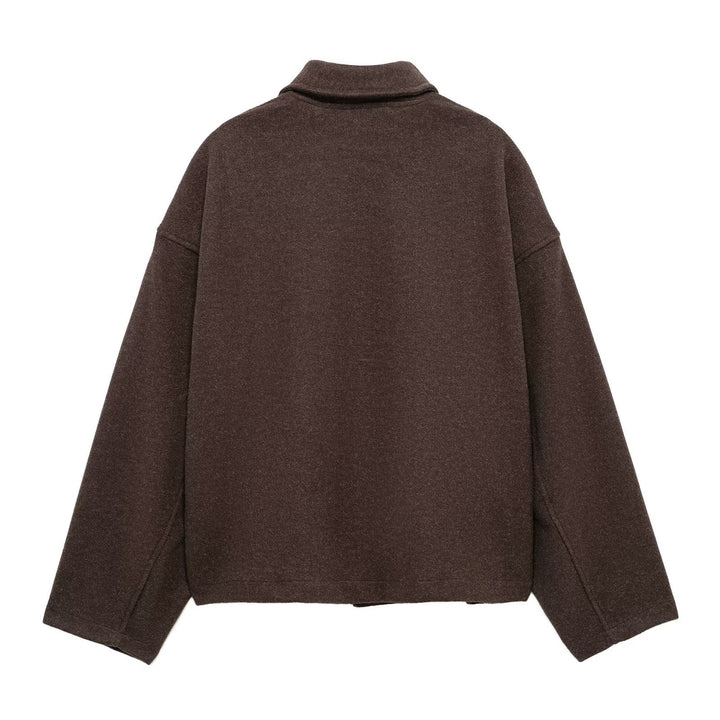 Femme Casual Oversized Zip-Up Jakke Stilla