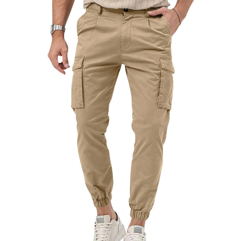 Herrer Cargo-joggingbukser med praktiske sidelommer og elastisk kant Stilla