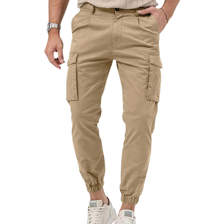 Herrer Cargo-joggingbukser med praktiske sidelommer og elastisk kant Stilla
