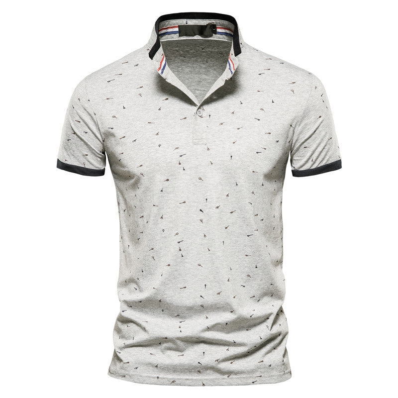 Herrer polo skjorte med moderne mønster Stilla