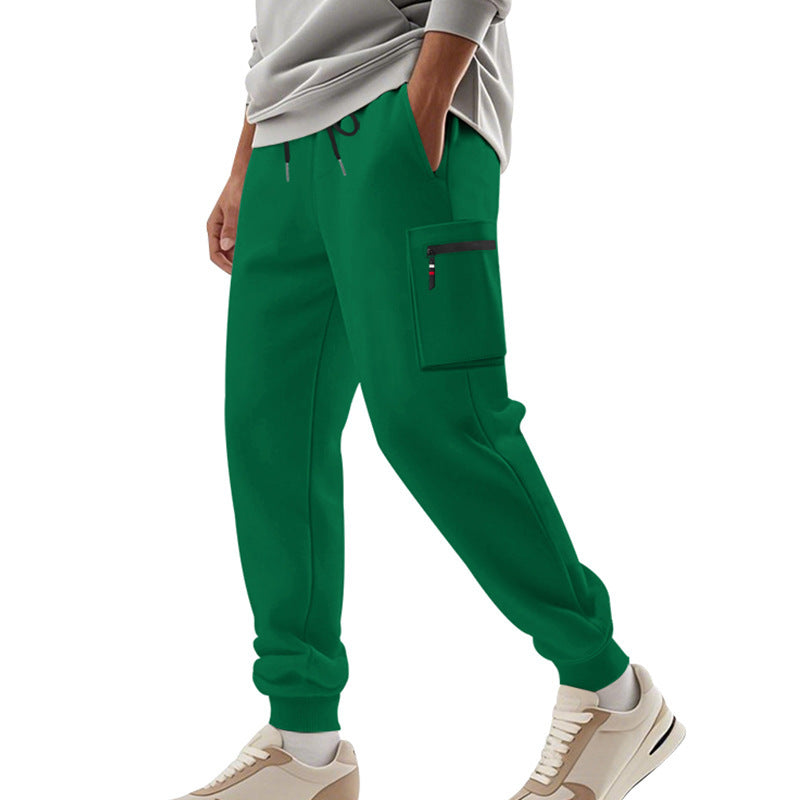 Herrer behagelige Cargo-joggingbukser med elastisk talje og funktionelle lommer Stilla