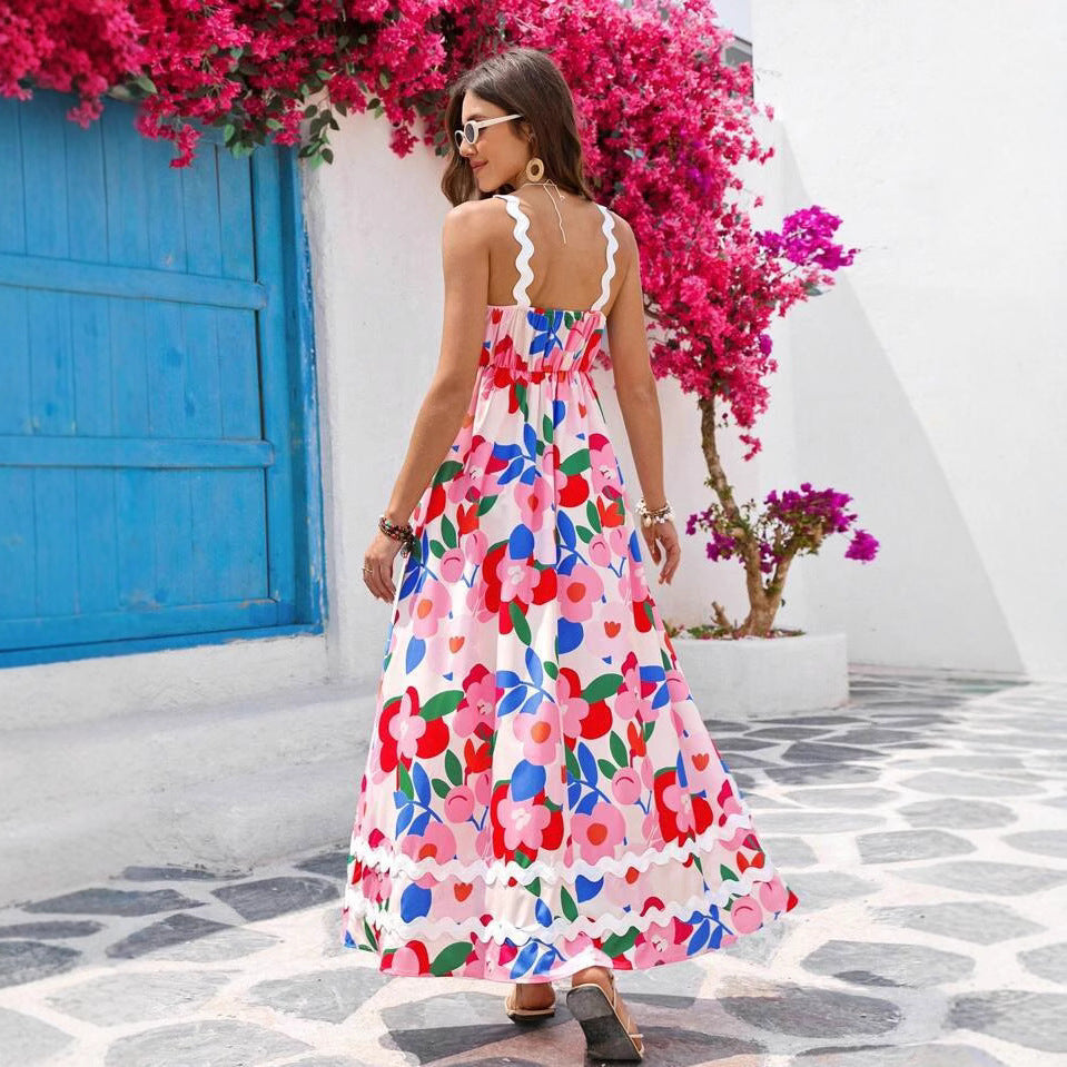 Dame Blomster Maxi Kjole Stilla