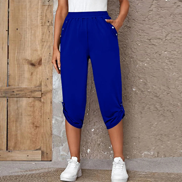 Dame Relaxed Fit Cropped Fritid Bukser Stilla