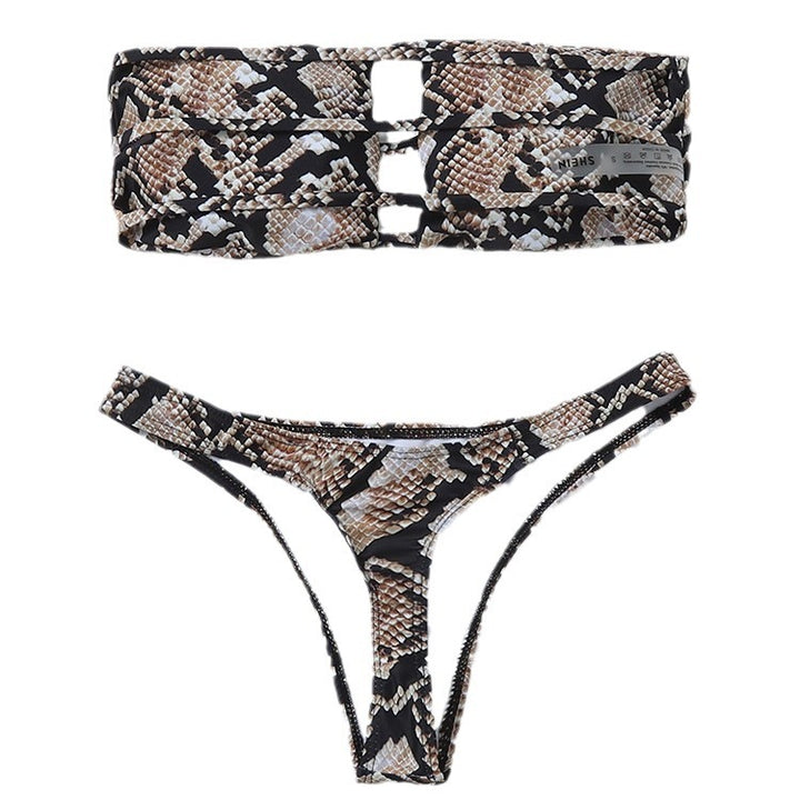 Damer bandeau bikini med raffineret cut-out design Skovae