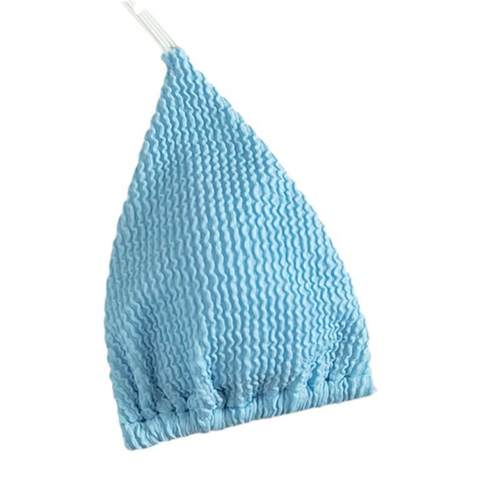 Dame triangel-bikinioberdel med justerbare snøre detaljer og elastisk materiale Stilla