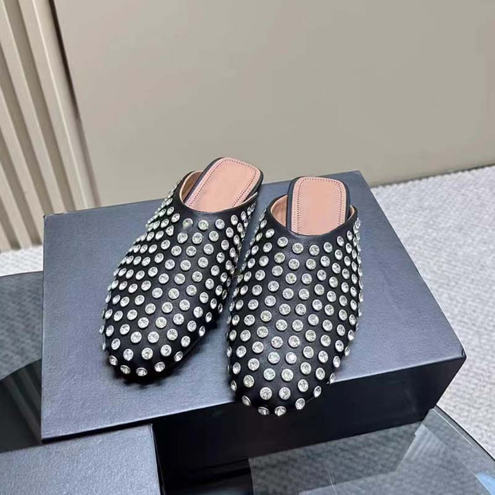 Femme Rhinestone-beslag Undervejs Mules Stilla
