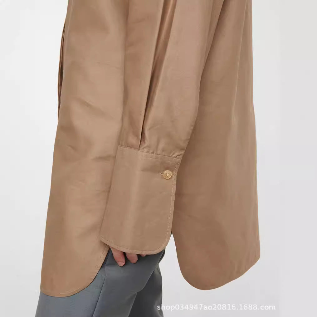 Kvinder Plus Size Skjorte Bluse med Casual Snit og Praktiske Side Slidsér Stilla
