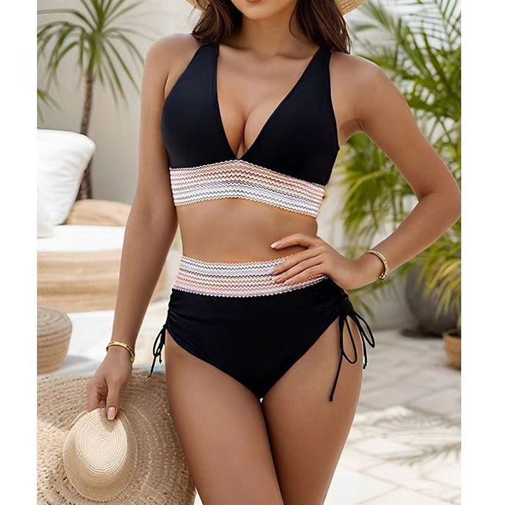 Dame Bikini-sæt med raffineret design og høj talje Stilla