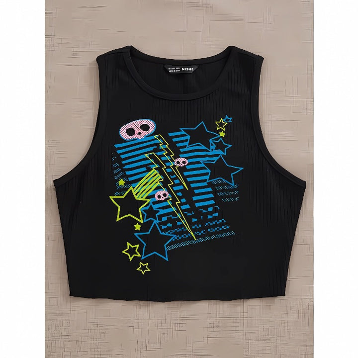 Dame T-shirt med livlige grafikker og unikt design Skovae