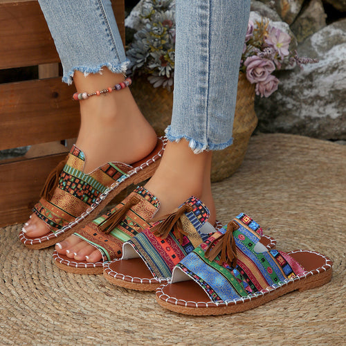 Dame stilfulde Boho Glid Sandaler Stilla