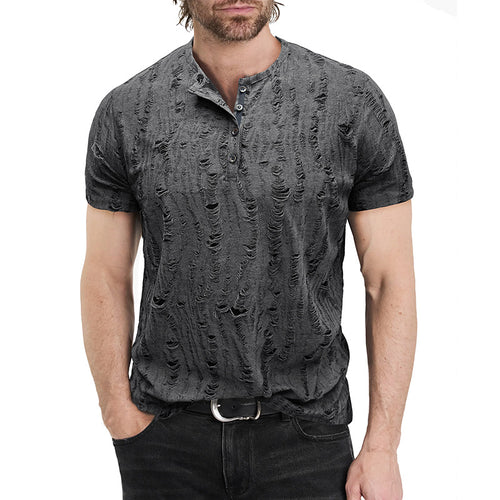 Herrer T-shirt med specielle strukturdetaljer Stilla