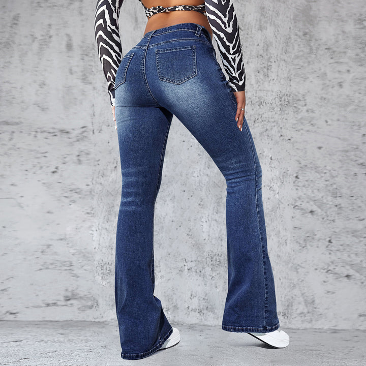 Dame Flared Jeans med høj skåret talje og formende snit Stilla