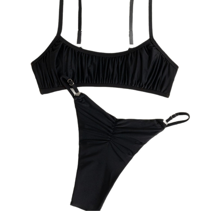 Dame Bikini-sæt med romantiske ruffle detaljer og justerbare stropper Skovae