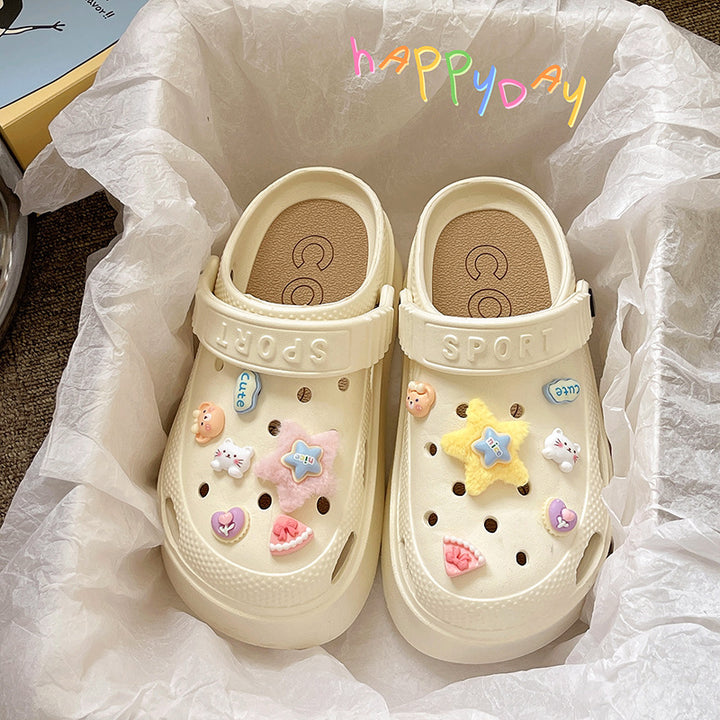 Damer Legesyge Clogs med kreative applikationer og skridsikre såler Stilla