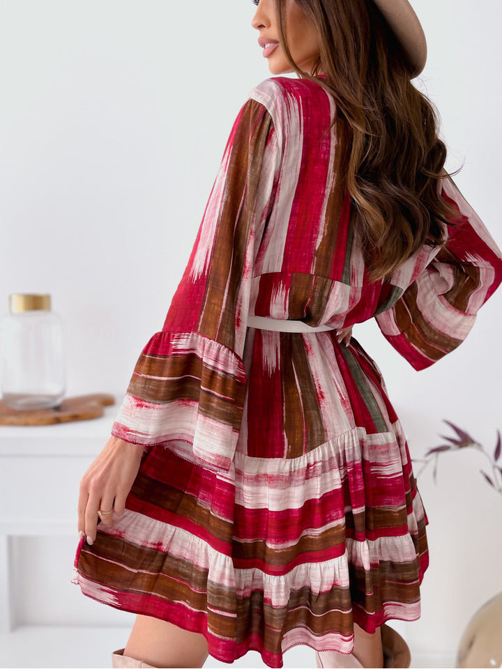 Dame Knaplukning Bohemian Midi Kjole Stilla