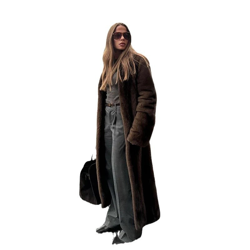Kvinder Elegant Faux Fur Jakke Stilla