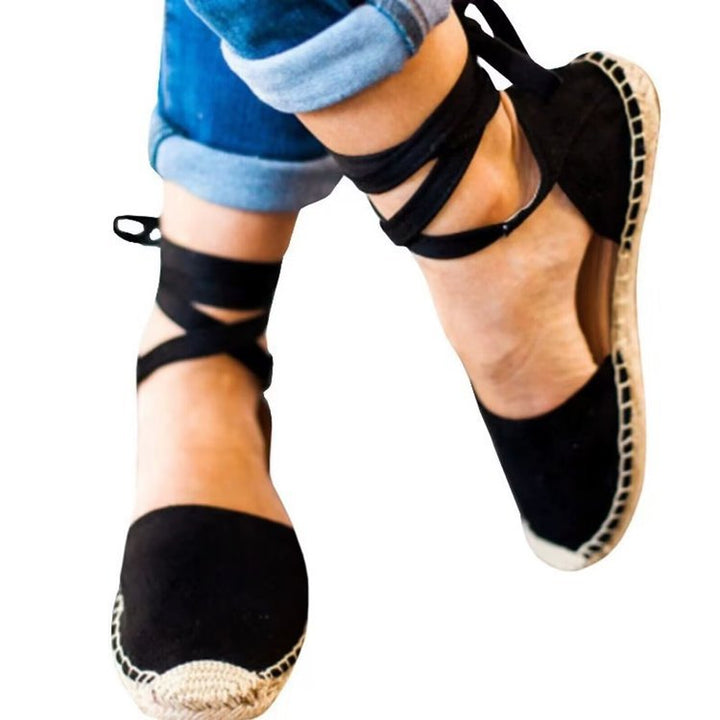 Dame Espadrilles med trendy bindebælte og behagelig sål Stilla