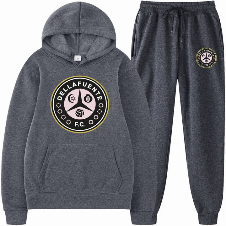 Kvinders sweatshirt og joggingbukser sæt med sporty klubmotiv Skovae