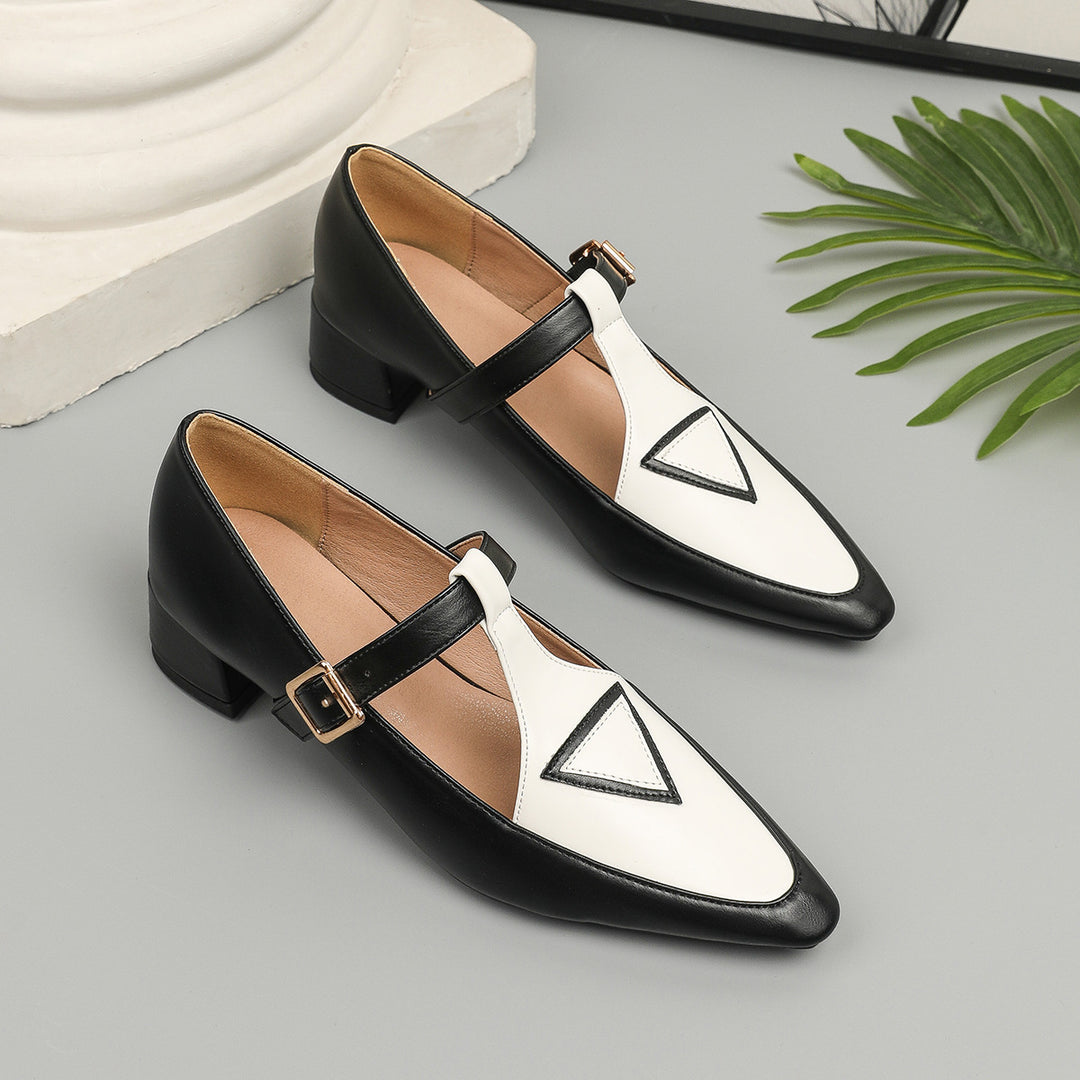 Dame Elegant og moderigtige Slingback Ballerinas med geometrisk design Stilla