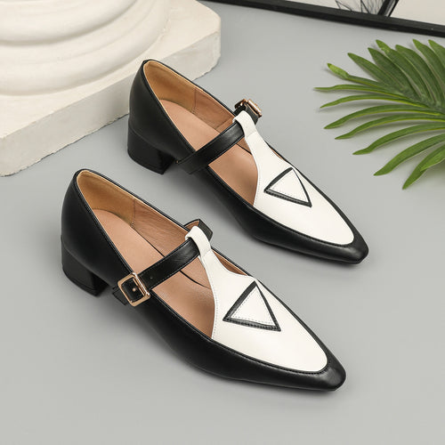 Dame Elegant og moderigtige Slingback Ballerinas med geometrisk design Stilla