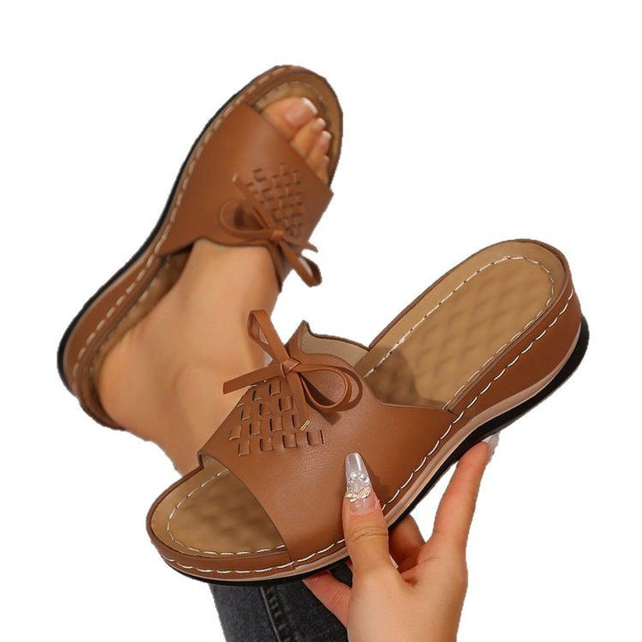 Dame mode Riemchen-sandaler med flettet design og komfortabel fodseng Stilla