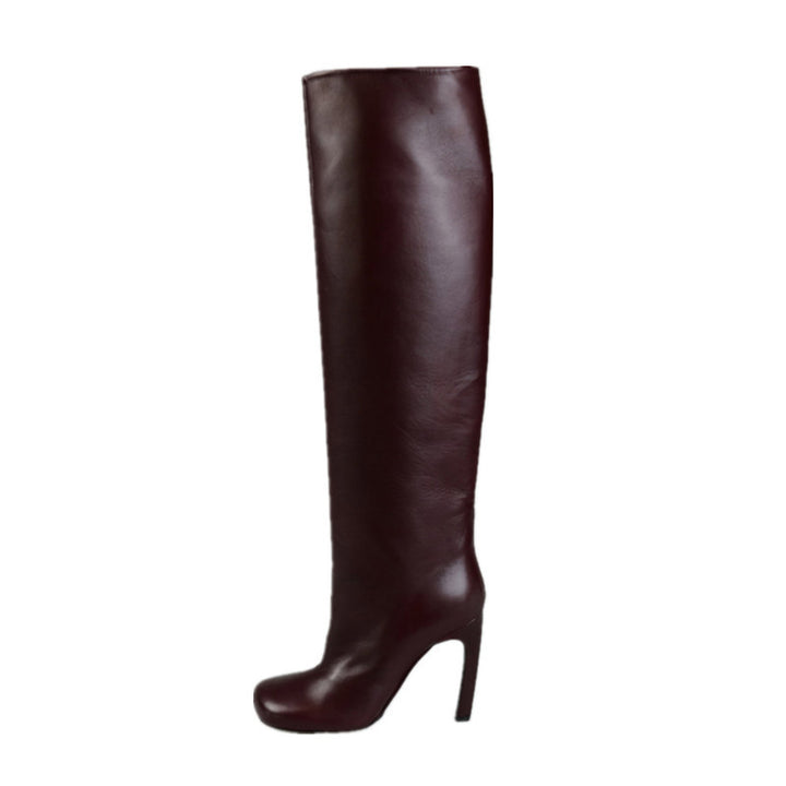 Femme Over-knæet Metal Stiletto Støvler Stilla
