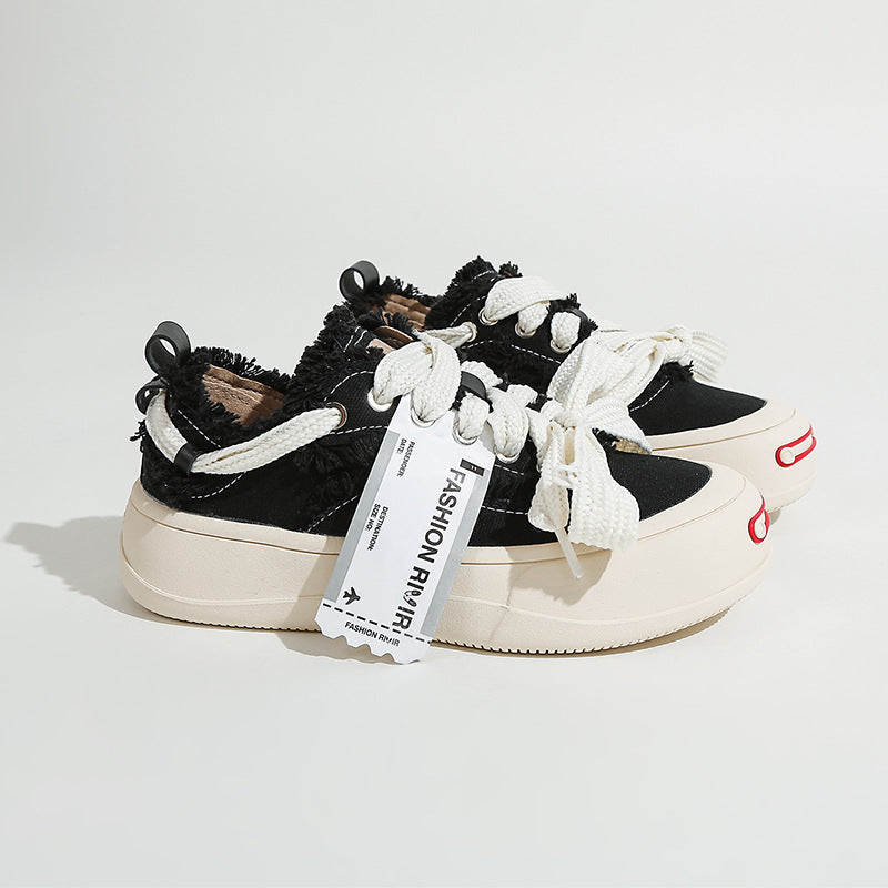Dame Sneakers med stilfuldt strikdesign og komfortabel sål Stilla